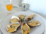 Huîtres chaudes gratinées au cidre (Hot oysters gratinated in cider)