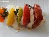 Rainbow salade chaude de tomates mozzarella basilic (Hot rainbow salad tomato mozzarella basil)