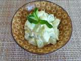 Salade de concombre au yaourt, curry et à la menthe (Yogurt cucumber salad, curry and mint)