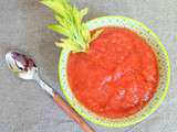 Soupe froide de tomates, céleri et paprika (Cold tomato soup with celery and paprika)