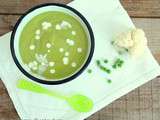 Soupe veloutée de petits pois et chou-fleur (Peas and cauliflower soup)