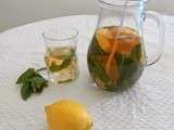 Thé glacé menthe citron (lemon mint iced tea)