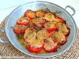 Tomates gratinées au four romarin et thym (Gratinated tomatoes with rosemary and thyme)