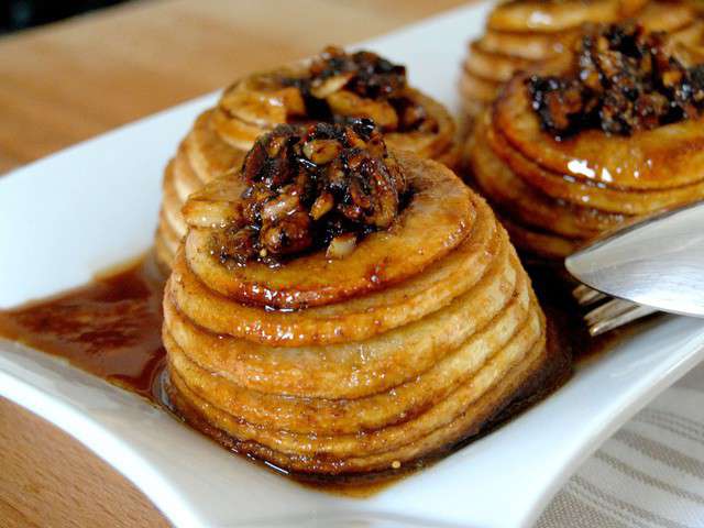 pommes au four a la melasse et aux fruits secs