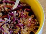 Salade au quinoa et choux rouge