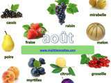 Fruits et légumes frais à consommer en août