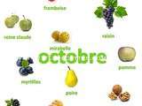 Fruits, légumes, fromages, poissons frais du mois d'octobre