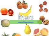 Produits de saison, fruits, légumes, poissons, fromages de mars