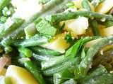 Salade de légumes nouveaux pomme de terre et haricots verts à la moutarde