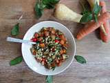 Israeli couscous and roasted carrots and parsnips salad // Salade de couscous isrealien aux carottes et panais rotis