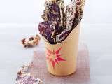 Chips de chou rouge en sauce piquante - Raw spicy red cabbage chips