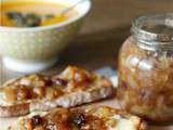 Tartines du dimanche soir : gorgonzola et chutney de poires au vinaigre balsamique