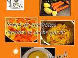 Soupe de courgettes, carottes et vache qui rit