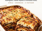 Moussaka facile : 3 aubergines au four, une sauce réduite et 25 minutes à 180 °c