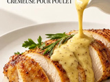 Sauce crémeuse à la moutarde accompagne tous les poulets, du rôti aux restes