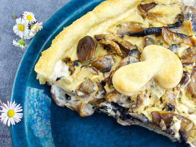 Recette Tarte aux Champignons facile - Les recettes de Tarte aux
