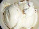 Crème glacée maison rhum raisins