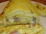 Roulé d'omelette facon raclette