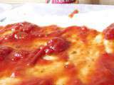 Pizza tomates cerises et menthe