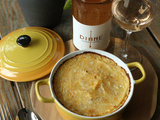 Brandade de cabillaud, purée de pommes de terre et navets boule d’or, Diane rosé 2022