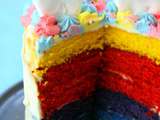 Rainbow cake licorne
