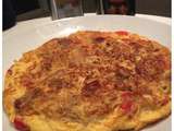 Omelette oignons, poivrons et chorizo