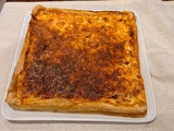 Quiche chorizo, poivrons et oignon