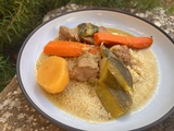 Tajine de veau, carottes et courgettes