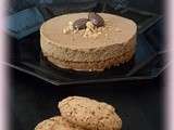 Cheesecake au café et macarons de Fontevraud