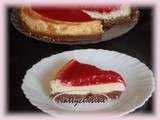 Cheesecake miroir aux fraises