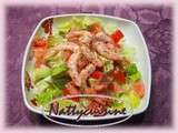 Salade légère au saumon et crevettes