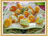Abricots secs fromage frais, menthe
