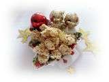 Idéee cadeau gourmand Noël: Roses des sables chocolat blanc pour le défi Nestlé.......et décos de Noël