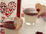 Pannacotta pour la Saint Valentin.....rose et framboises pour la délicatesse