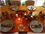 Table thanksgiving à la lueur des bougies