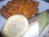 Poisson au four et sa ratatouille