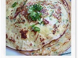 Crêpes courgettes oignons et pancetta