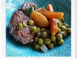 Tajine veau, petits pois et carottes au citron confit