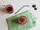 Cocktail fraise et rose