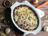 Gratin de polenta et bolognaise aux lentilles