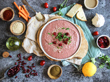 Houmous de haricots rouges et betteraves