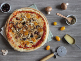 Pizza brebis champignons