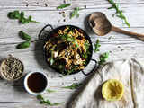 Salade de pâtes au pesto rouge