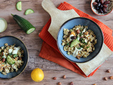 Salade de quinoa, courge rôtie et tahin