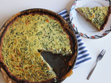 Tarte au chèvre et fanes de carottes