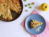 Tarte cauchoise pommes rhubarbe