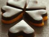 Coeurs de madeleines orange/chocolat