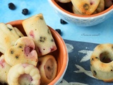 Financiers fraises et myrtille confites