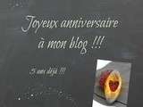 Joyeux anniversaire mon petit blog! ¤¤ 5 ans