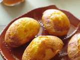 Madeleines coeur confiture abricots